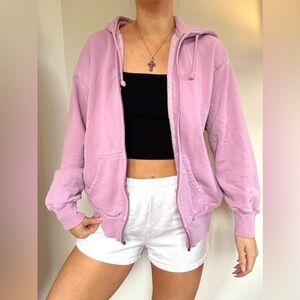 ARITZIA | TNA Cozy Fleece Boyfriend Zip Hoodie Lite Lilac Sz XS